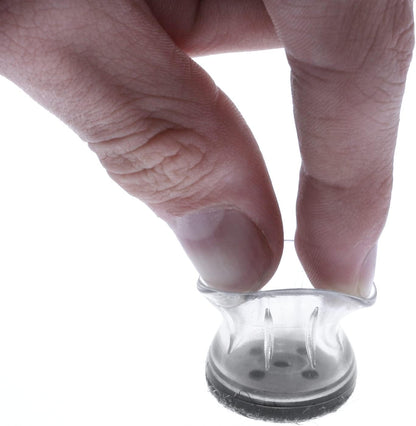 Slipstick GorillaFelt Chair Leg Floor Protectors for Hardwood Floors, Clear Sleeve Felt Pads for Furniture That Stay On, Fits Round & Square Legs, Includes 8 Premium Transparent Chair Socks, CB182