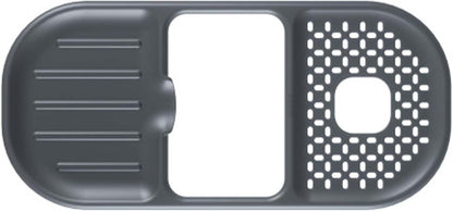 Umbra Sling Flexible Sink Caddy, Non-Slip – Holds Sponge and Scrubbing Brush or Dishrag, Storage for Multiple Tools for Washing Dishes, Black