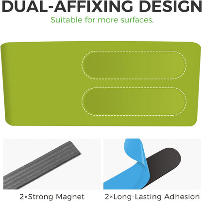 loukin Magnetic and Adhesive Marker Holder, Dry Erase Accessory Tray, Magnetic Storage Organizer for Whiteboard, Glass or Refrigerators (Green)