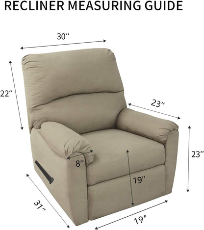 PureFit Reversible Quilted Oversized Recliner Sofa Cover, Water Resistant Furniture Protector, Washable Couch Cover with Elastic Straps for Kids, Pets (Small, Navy/Navy)