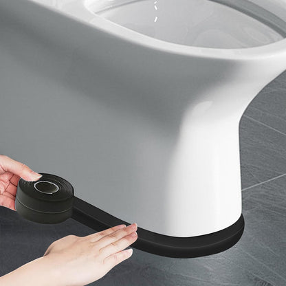 ABSOFINE Caulk Tape Waterproof Self Adhesive, Black Toilet Caulk Sealant Tape, Shower Seal Strip for Kitchen, Countertop, Bathroom, Sink Bathtub Toilet Edge Protector with Sealing Tool (1.97"x16.4Ft)