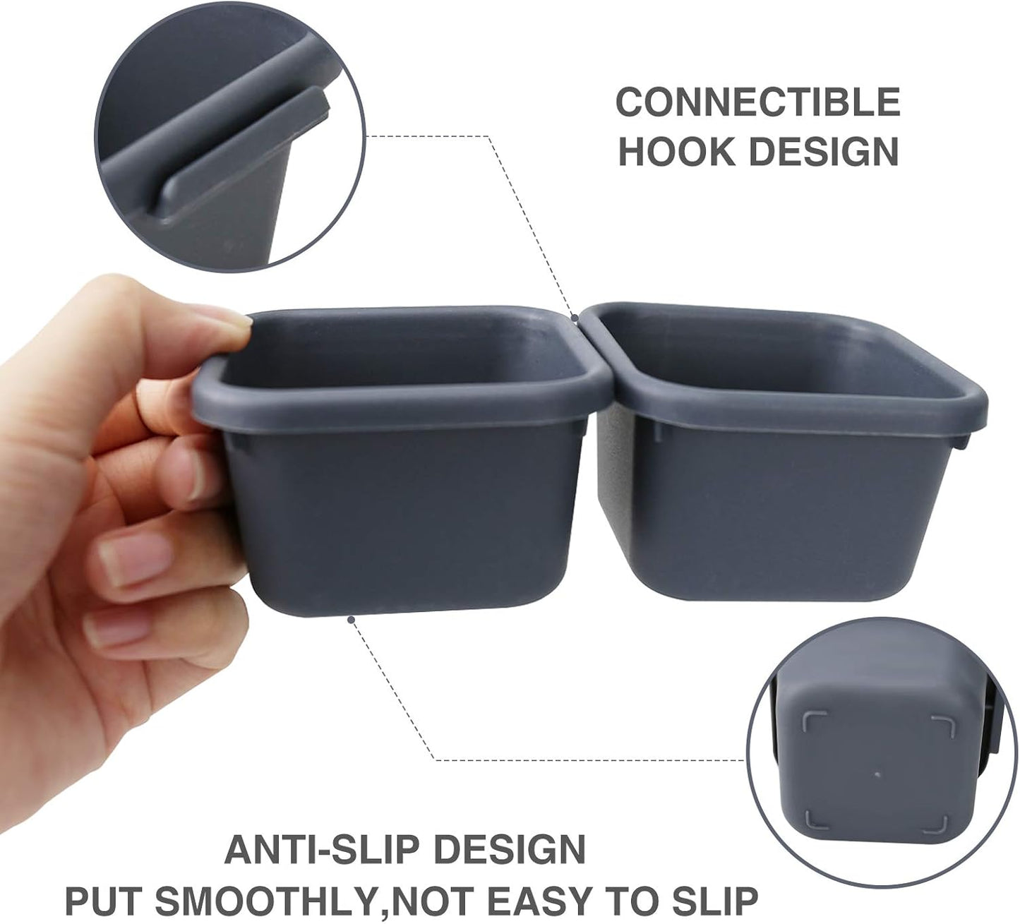 KeFanta 42 Pack Tool Box Organizer Tool Tray Dividers, Rolling Tool Chest Cart Cabinet Workbench Desk Drawer Organization and Storage for Hardware, Parts, Screws, Nuts, Small Tools Organization(Grey)