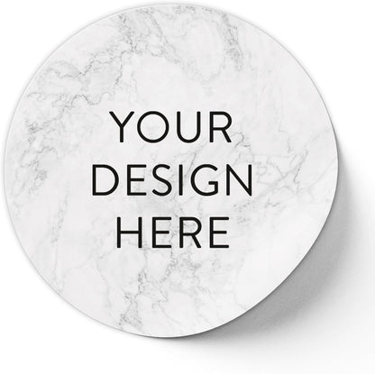 100 Custom Vinyl Stickers - Upload Your own Image, Text, Design, Logo - Personalized Logo Labels for Handmade, Packaging, Bottle, Jars, Candle, Brand Stickers (Silver Marble, 1x1)
