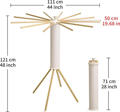 JOOM Four Legs Clothes Drying Rack, Garment Rack Portable and Foldable Space Saving Laundry Drying Rack - Drying Rack Floor Folding Balcony Bedroom Solid Invisible Household