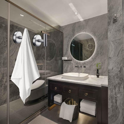 DGYB Large Suction Cup Hooks for Shower Set of 2 Brushed Nickel Towel Hooks for Bathrooms 11 Lbs Wall Hook for Hanging Coat, Robes, Loofah