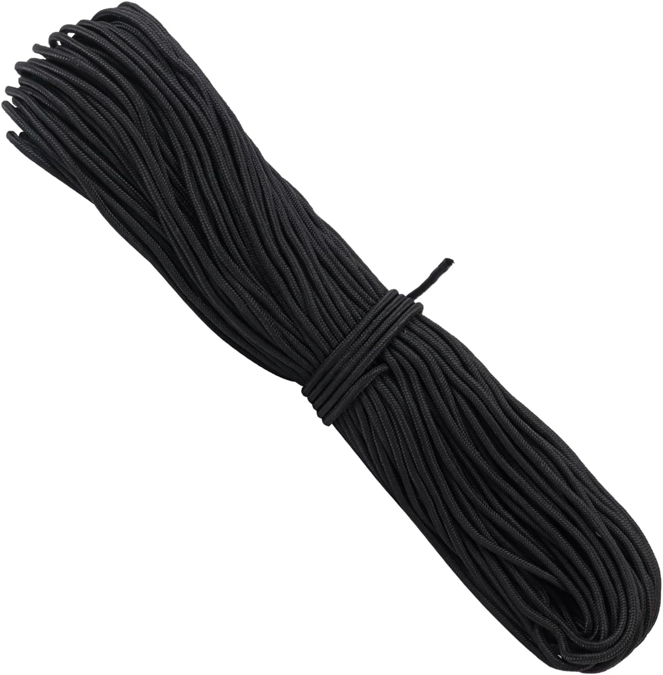 328 Feet 1/4 Inch Black Polyester Rope, 6mm Polypropylene Utility Rope for Kayaking, Camping, Home Decor