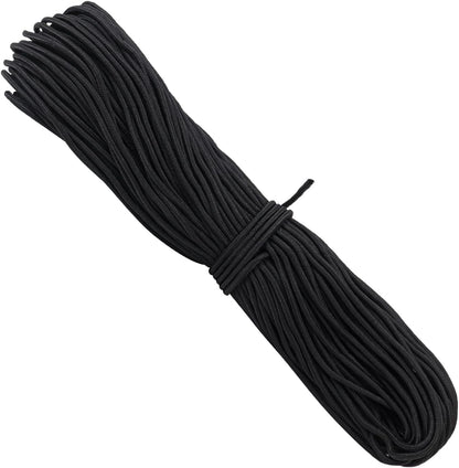 500 Feet 1/4 Inch Black Polyester Rope, 6 mm Polypropylene Utility Rope for Kayaking, Camping, Home Decor