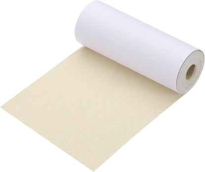 PATIKIL 70x4.4 Inch Linen Repair Tape, Repair Fabric Patch Self Adhesive Couch Patch Line Repair Patch for Furniture Sofa Car Seats Office Chairs, Apricot White