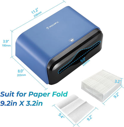 Paper Towel Dispenser Wall Mount - Adhesive Paper Wowel Holder for Bathroom Compact, Touchless Hand Towel Dispenser for Kitchen 200 Sheet