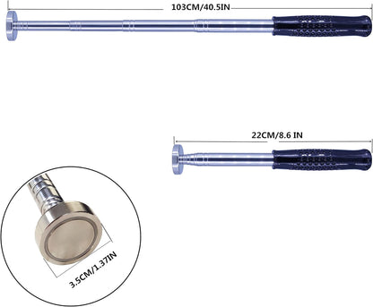 Telescoping Heavy Magnetic pickup Tool 41" long 35lb,25lb,20lb, 16lb suction magnets tools magnet pen pick up sticks enhanced retractable multi-tool pickup tool christmas gifts for men mens husband