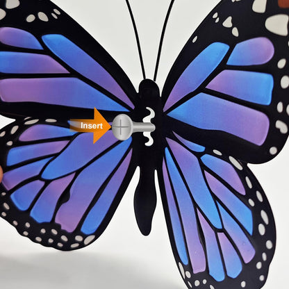 Metal Butterfly Outdoor Decor - 4 Pack 9.8in Butterflies Wall Sculpture Hanging Decor for Outside Home Yard Patio Fence Garden Decorations