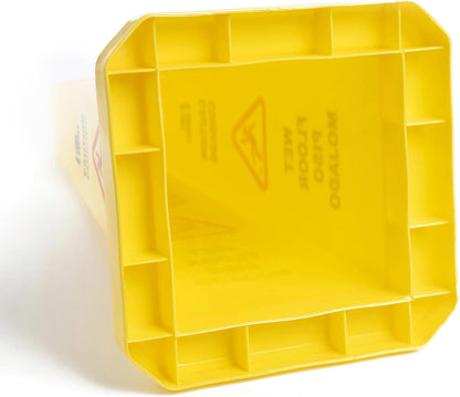 MATTHEW CLEANING 3 Packs 36” Caution Wet Floor Safety Cones for Indoors and Outdoors,Bright Yellow Caution Wet Floor Sign,4-Sided Bilingual Signs,Avoid Fall & Slip Accident