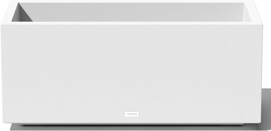 Veradek Block Series Long Box Planter - Large Rectangular Planter for Indoor or Outdoor Patio/Porch | Durable All-Weather Use with Drainage Holes | Modern Décor for Tall Plants, Flowers or Shrubs