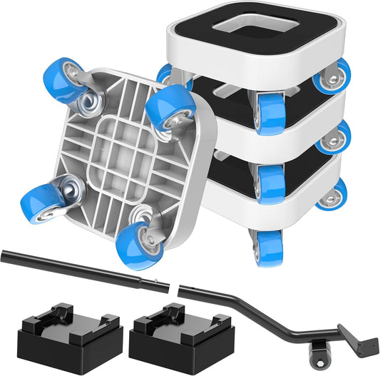 New Upgrade Furniture Sliders, Furniture Movers with Wheels, Furniture Lift Mover Tool Set with 360° Rotatable Wheels, Furniture Dolly for Moving Heavy Duty Sofa, Bed, Load Capacity Up to 750lb