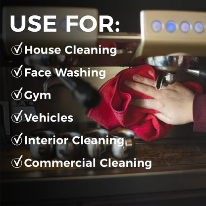 The Rag Company - All-Purpose Microfiber Terry Cleaning Towels - Commercial Grade, Highly Absorbent, Lint-Free, Streak-Free, Kitchens, Bathrooms, Offices, 300gsm, 16in x 16in, Midnight (12-Pack)