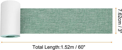3x60 Inch Green Linen Repair Patch, Self-Adhesive DIY Fabric Repair Patch for Sofa, Furniture, Chair, Clothing, Tents