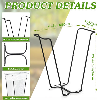 Gisafai 2 Pieces Metal Leaf Bag Holder Stand Portable Trash Bag Holder Frame Outdoor Holds 30-45 Gallons for Garden Garbage Lawn Yard Camping Leaves