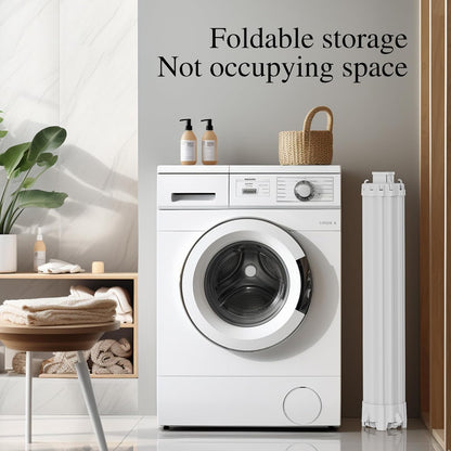 JOOM 4 Legs Single Layer Clothes Drying Rack, Garment Rack Portable and Foldable Space Saving Laundry Drying Rack - Drying Rack Clothing Floor Folding Balcony Bedroom Household Aluminum