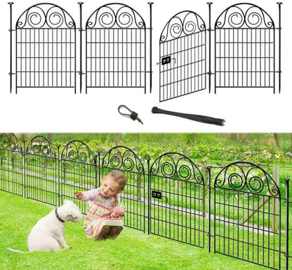 Garden Fencing 36 Inch High, 4 Panels Total Length 8.8 Ft Dog Fences Outdoor for Yard, Dog Digging Fence Barrier, Reusable Defense Fence for Yard│Patented