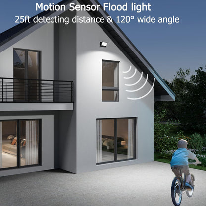 40W LED Wall Pack Lights Outdoor Motion Sensor,360 °Rotation 5000K 6000K 4000K Selectable Exterior Flood Lighting Fixture Sconce for Porch Garage Patio