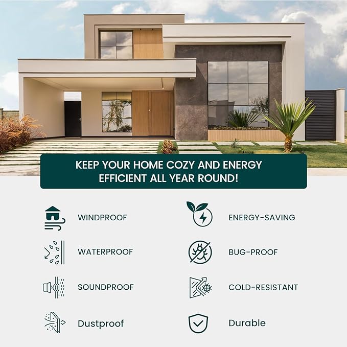 1.8in Brown Weather Stripping Door Seal – Thickened Silicone, Strong Adhesive, Maximum Coverage for Sealing Wide Gaps, Ideal for Extreme Weatherproofing