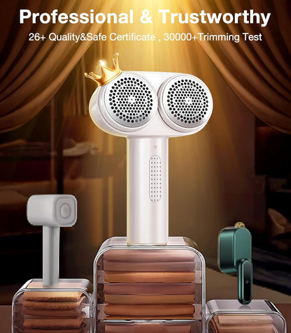 DesertWest Fabric Shaver, 2000mah Rechargable Lint Remover, Lint Shavers to Remove Pilling, Sweater Shaver, Large Electric Shaver for Clothes Couch Furniture