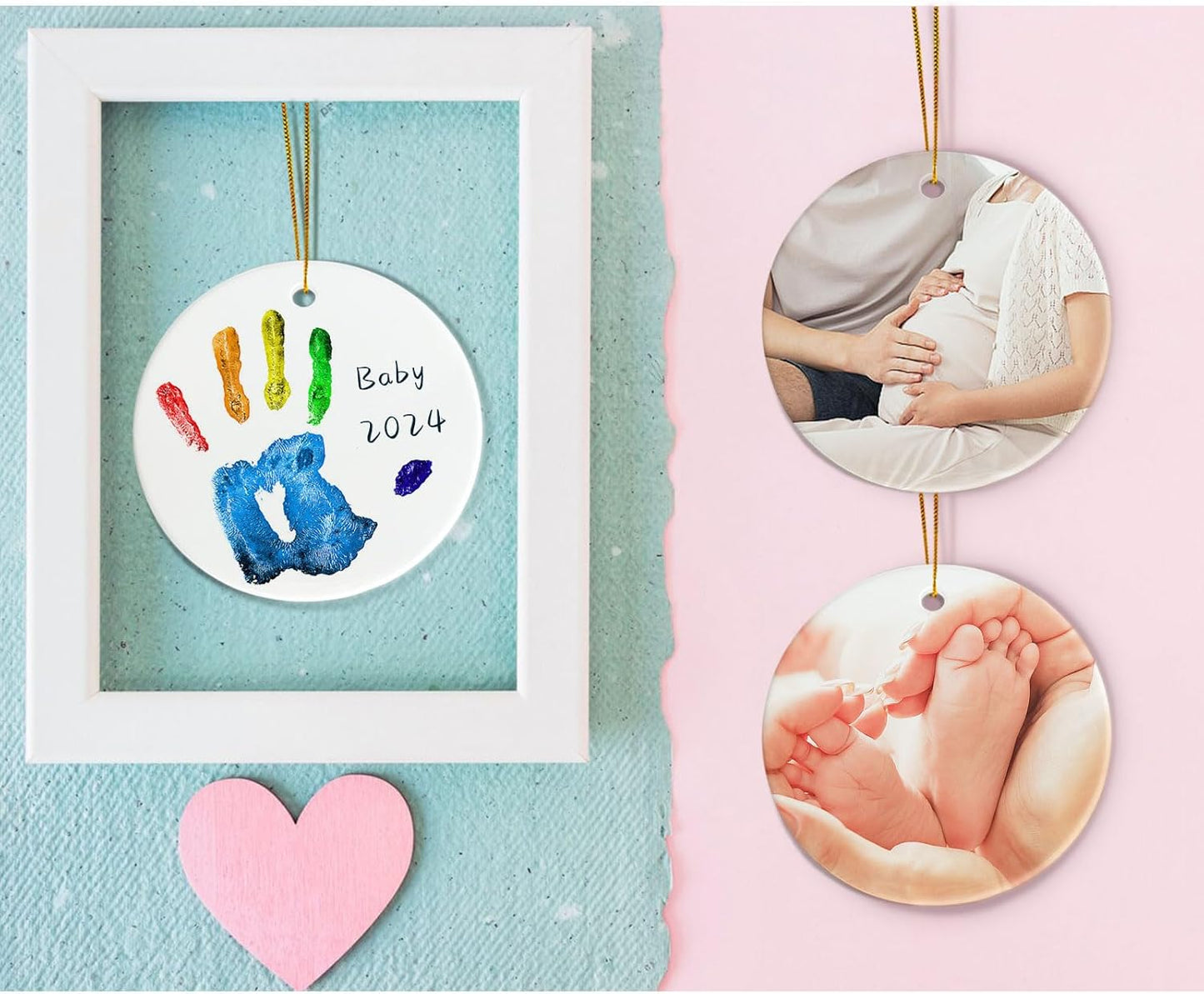 Sublimation Easter Ornament Blanks, Two Sided Sublimation Ceramic Ornaments, Sublimation Blanks Products Bulk, Personalized White Christmas Ornaments for Crafts, Gifts for Women