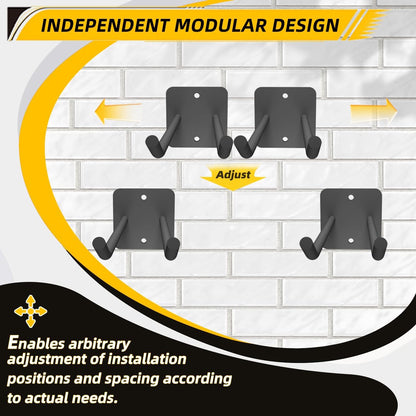 Garage Storage Hooks Heavy Duty Steel Tool Organizer Wall Mount Hangers Hooks Racks for Ropes Hoses and Garden Yard Tools Organization Holder Bulk Items Hanging Tool 9 Inch (2 PACK)