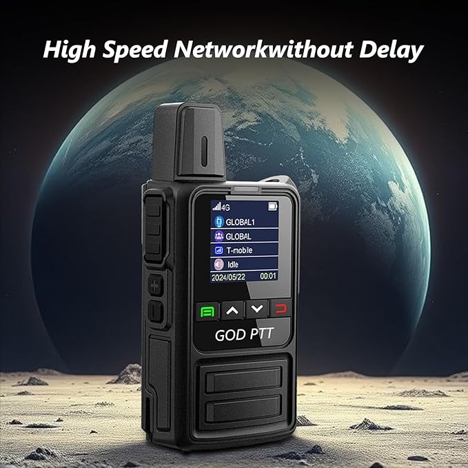 Global Rapid Walkie Talkies【Lifetime Free】, Unlimited Range 4G LTE PoC (Push-to-Talk Over Cellular) Radios, Nationwide PTT Two Way Radios, Long Distance for Family, Logistics, Company with SIM Card