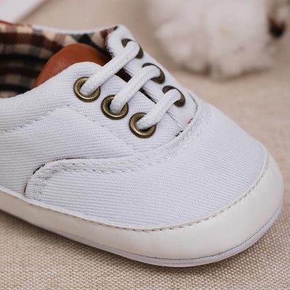 Morbido Infant Baby Boys Girls Canvas Sneaker Toddler Slip On Anti Skid Newborn First Walkers Candy Shoes for 0-18 Months