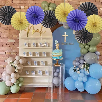 Coffee Party Decorations,Coffee Birthday Decorations,Party Events Accessories,Coffee Themed Party Decorations,Coffee Party,Friends Themed Party12in Hanging Paper Fans 30 Color DIY Set(Coffee))