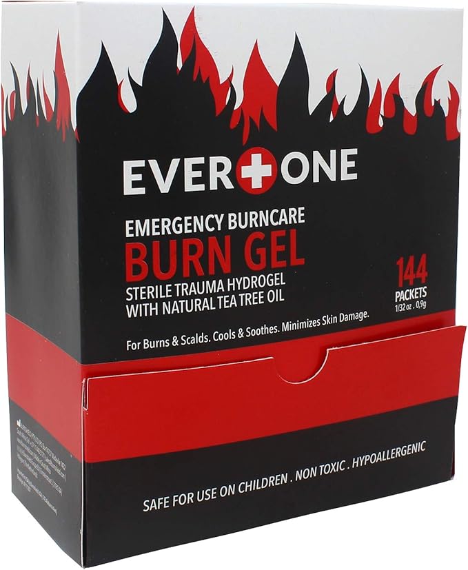 EverOne Emergency Burncare Burn Gel, 0.9g Packets, 144 Count