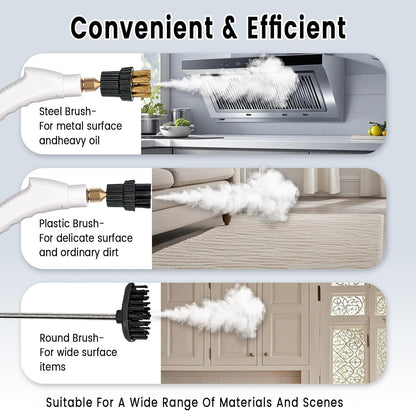 2500W Handheld Steam Cleaner,Portable Car Steamer For Auto Detailing,High-Temperature and Pressure Steam Cleaner For Home, Steam Cleaning Machine for Furniture,Kitchen,Grout,Floor,Tile (6-White)