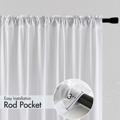 MIULEE White Privacy Sheer Curtains That Let Light in 102 Inches Long Non-See-Through Semi Sheer Curtains Light Filtering Window Curtain Drapes for Living Room Bedroom 2 Panels Set 42 X 102