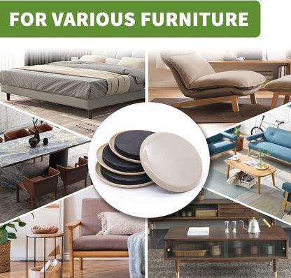 Furniture Sliders for Carpet 8 PCS - 3 1/2 inch Furniture Moving Slider Chair Legs Floors Protectors– Move Your Furniture Easy & Safely(for Carpet)