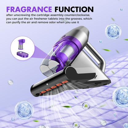 Bed Vacuum Cleaner, Mattress Vacuum Cleaner with UV & Ultrasonic, 16Kpa Suction Handheld Bed Vacuums with High Heating Tech, Effectively Clean Up Bed, Sofas, Pillows, Carpets, 500W(Corded)