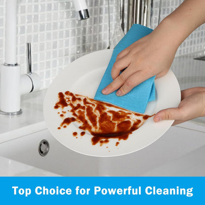 HOMEXCEL Swedish Dishcloths for Kitchen, 20 Pack Reusable Sponge Dish Cloth for Kitchen and Cleaning Counters, Super Absorbent Paper Towels (Blue/White/Pink)