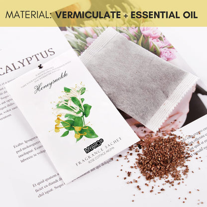 MYARO 12 Packs Honeysuckle Scented Sachets for Drawer and Closet, Long-Lasting Sachets Bags Air Freshener, Fresh Scents Potpourri Bags Home Fragrance for Lover