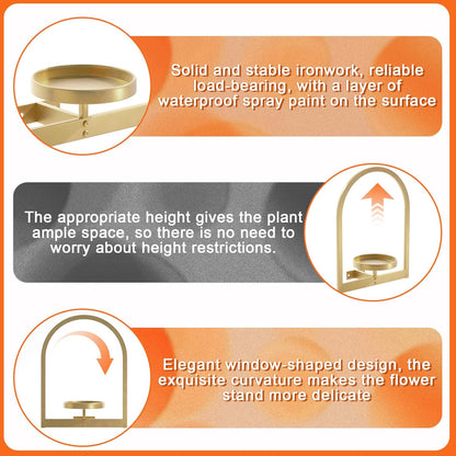 Wall Plant Holder, Wall Planter for Indoor Plants, Window Plant shelves for Multiple Plants Indoor Outdoor, Framed Plant Holder for Home Decor (3 Pack)