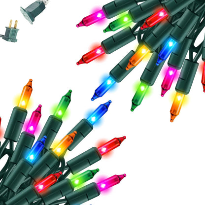 Dazzle Bright Christmas Lights, 40FT 200 Count Incandescent Waterproof Mini String Lights Plug in, Connectable Christmas Decorations for Outdoor Home Party Garden Yard