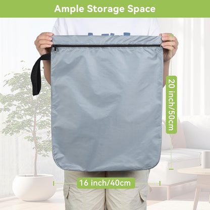 OTraki 2PCS Wet Bags 16x20 inch Medium Wet Dry Bag for Swimsuit and Towels Waterproof Beach Swimming Bag, Wet Dirty Clothes Gym Bags with Handle for Workout Yoga (Black & Grey)