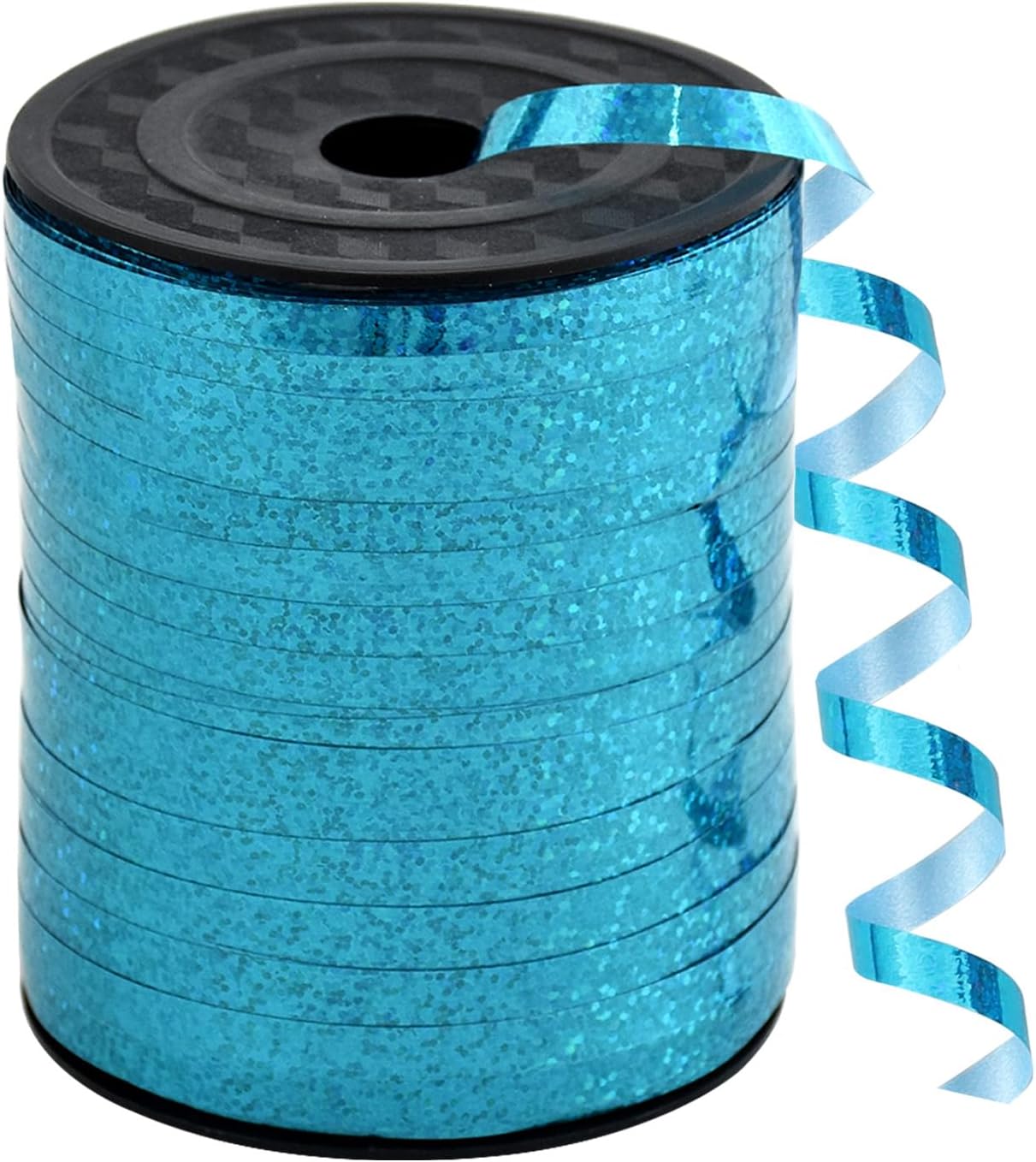 BEISHIDA 500 Yards Curling Ribbon for Balloon String Light Blue Teal Crimped Shiny Metallic Roll Gift Wrapping Ribbon for Party Festival Art Craft Decor Florist Flowers Decoration