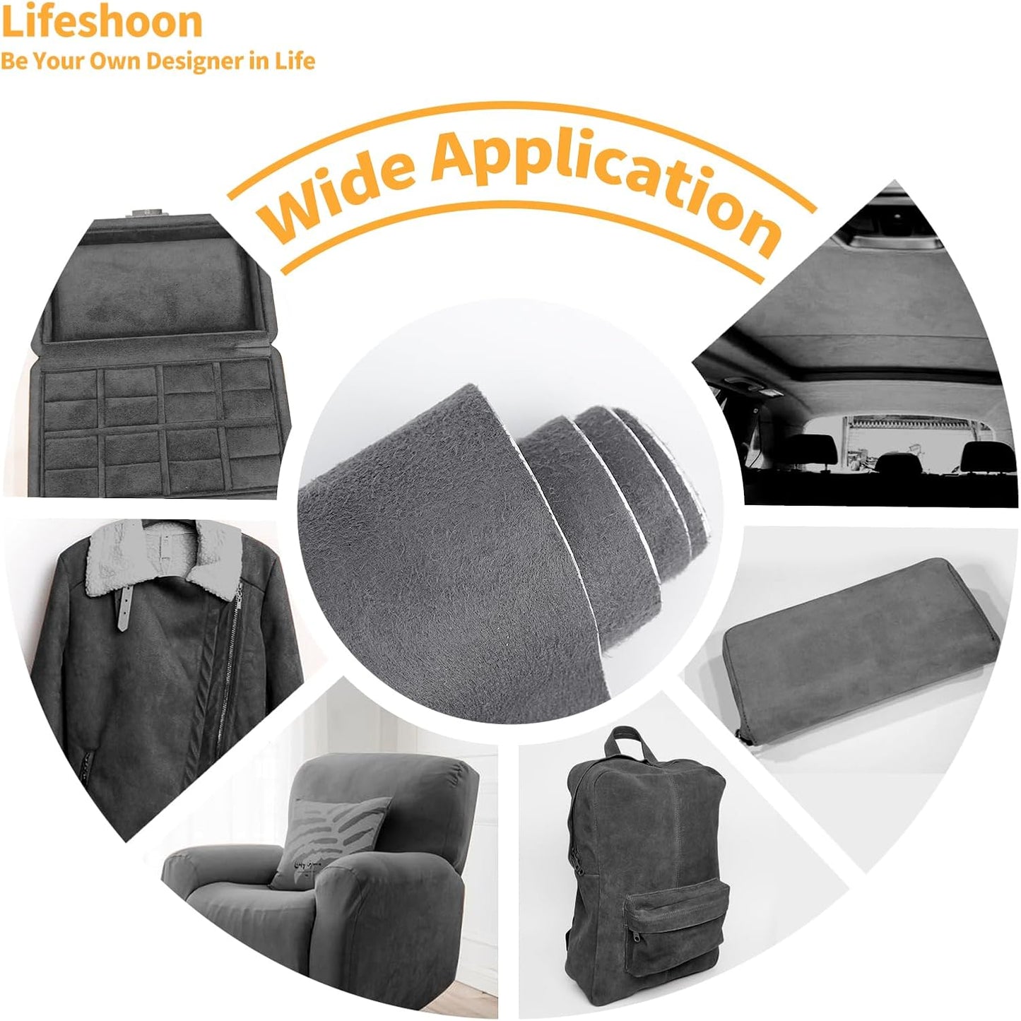 Fabric Repair Patches, 17X79 Inch Self-Adhesive Suede Patches Tape Durable, DIY Large Fabric Repair for Sofa, Couches, Furniture, Chair, Clothing （17X79 Inch, Beige）