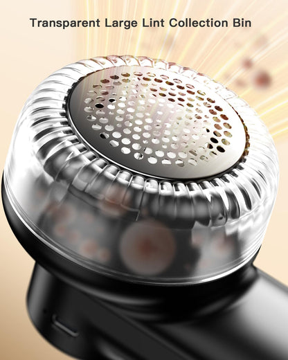 coldSky Rechargeable Fabric Shaver, Lint Shaver with Digital Display, Sweater Shaver with 6-Leaf Blades and Safety Lock, 3-Speeds Defuzzer Remove Fuzz, Pills from Clothes, Furniture, Sofa, Blanket