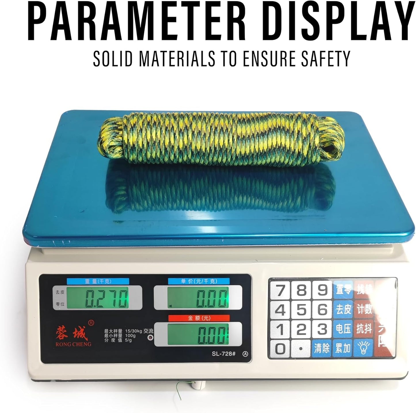 Braid 7 Strand Outdoor Survival Paracord Polyester Rope Nylon Rope Mix Thick Heavy Duty Ropes 5/32'' 100ft 2Packs High Strength Perfect for Clothesrope Camping Hiking and Other Outdoor Activities