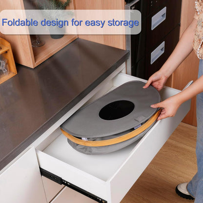 efluky Recycling Bin for Kitchen 100L, 26 Gallon Recycle Bins for Indoor Outdoor Home Use with 2 Removeable and Reusable Inner Bags, Tall Recycle bin for Bottle Can Plastice Stickers (Grey)