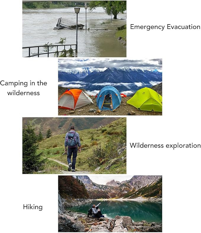 Solar Hand Crank Radio, 6000mAh Portable Emergency FM AM WB Weather Radio with LED Flashlight for Home Outdoor (Black)