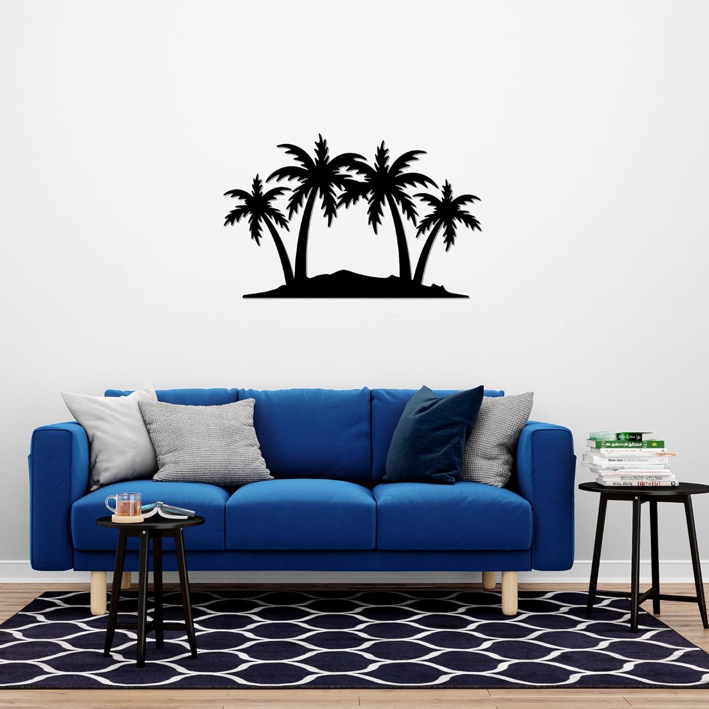 METALPLEX Palm Tree Metal Wall Art - Durable And Rust-free Indoor & Outdoor Aluminum Composite Wall Decor - Home Decor Wall Art For Living Room And Bedroom Decorations - Black (35"x23")