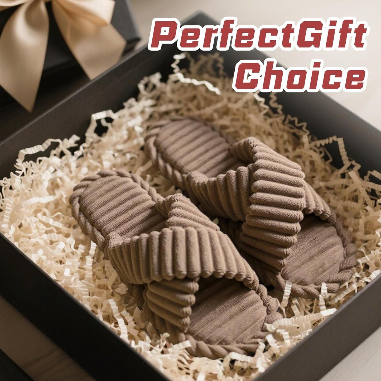 ZOORON Women's Cozy Slippers Crossbands & Durable Foam - Soft Plush Lined Non-Slip Indoor Outdoor Open Toe Shoes Trendy Gift