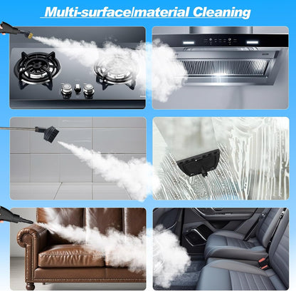 2500W Handheld Steam Cleaner,Portable Car Steamer For Auto Detailing,High-Temperature and Pressure Steam Cleaner For Home, Steam Cleaning Machine for Furniture,Kitchen,Grout,Floor,Tile (Blue)